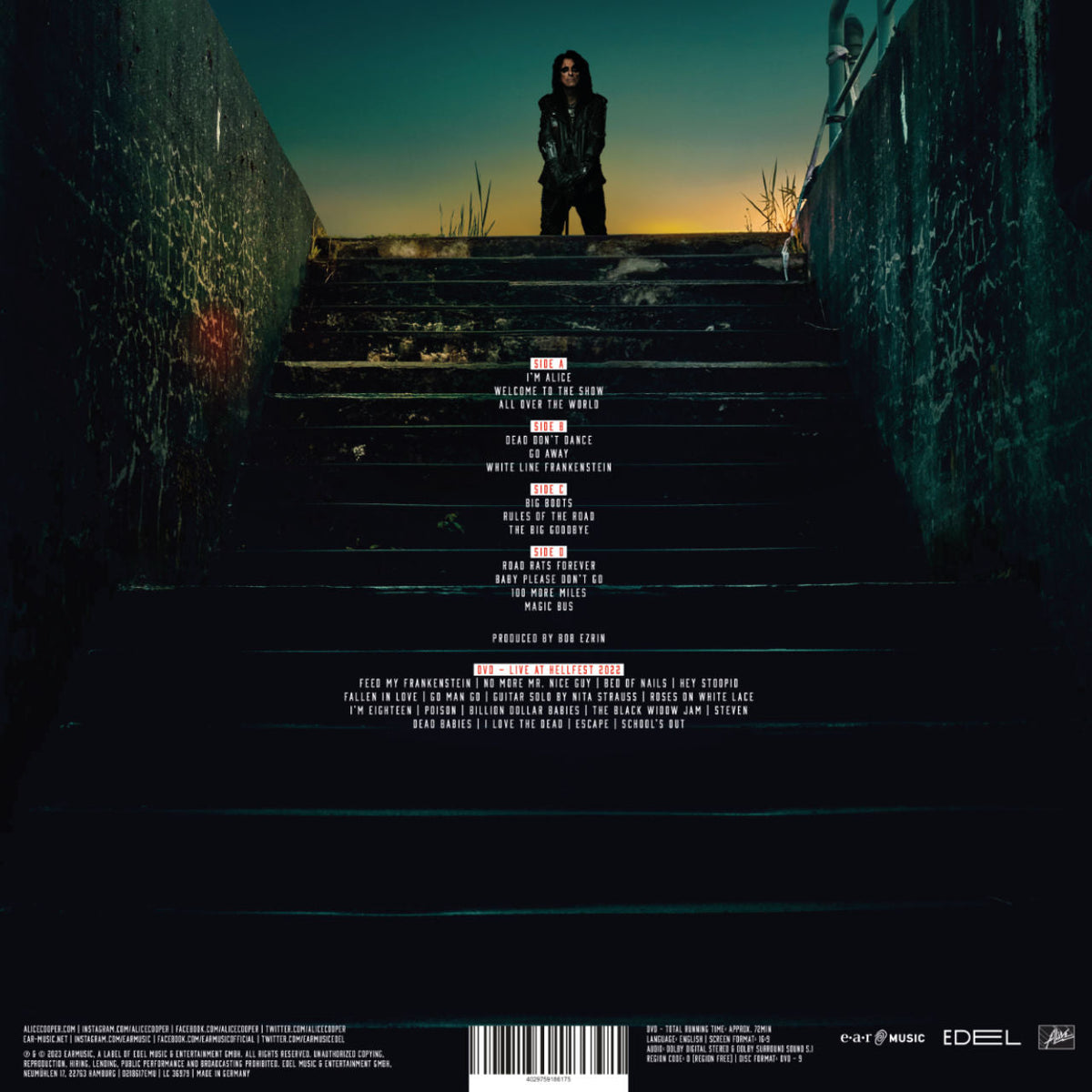 Alice Cooper Road Cover Backside
