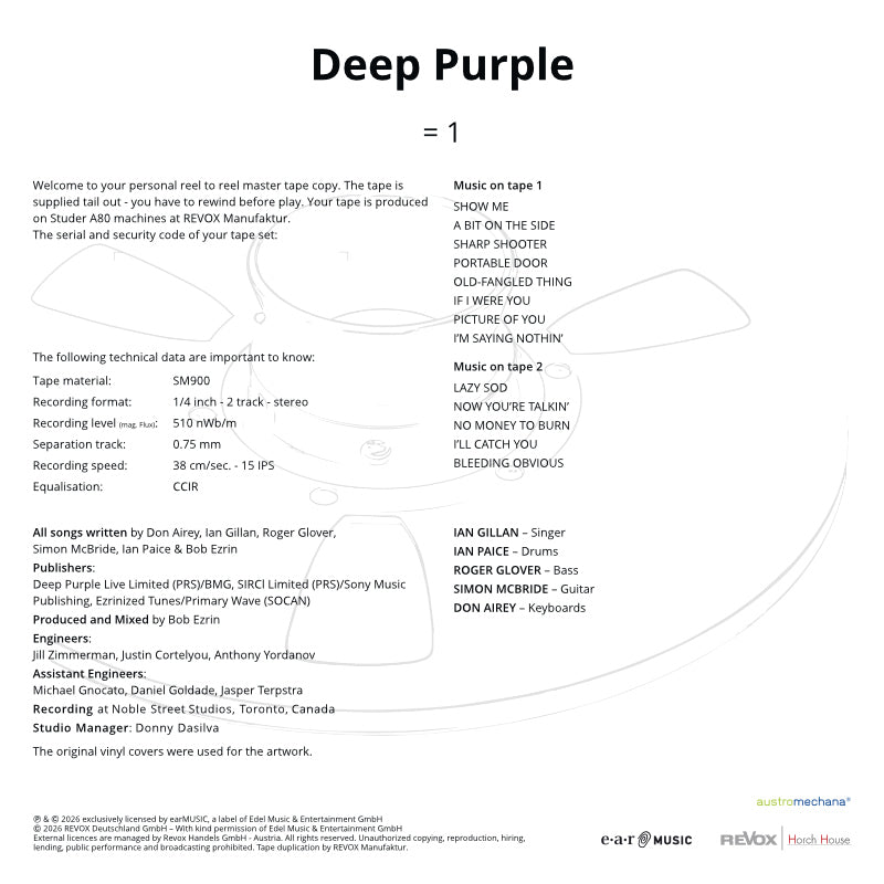 Deep Purple - =1 (Cassette)