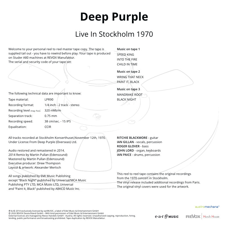 Deep Purple - Live In Stockholm 1970 (Master Tape)