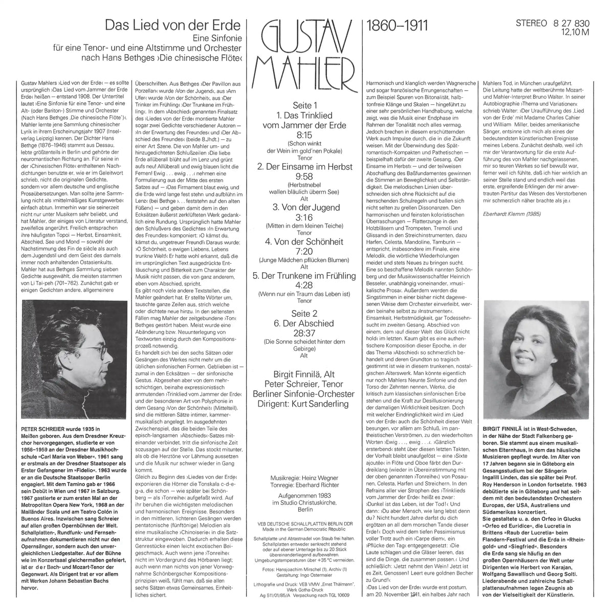 Gustav Mahler - Das Lied von der Erde