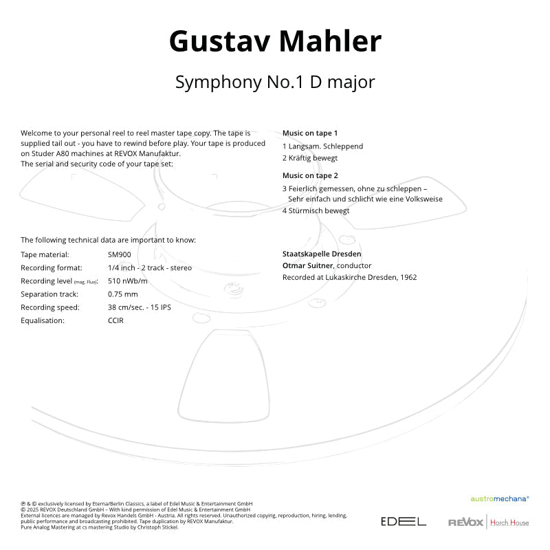 Gustav Mahler Symphony No. 1 Credits