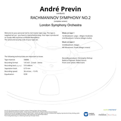 Andre Previn Rachmaninov 2nd Symphony Credits
