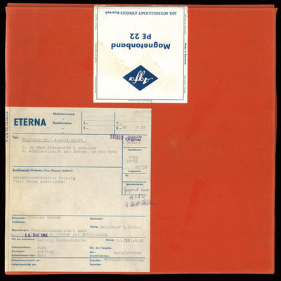 Johannes Brahms Symphony No 1 Original Master Tape 2