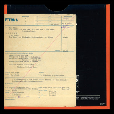 Carl Orff Die Kluge Original Master Tape 1