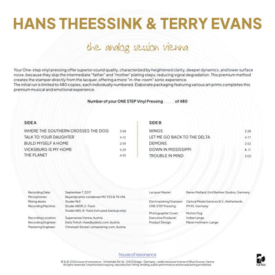 Hans Theessink & Terry Evans - the analog session vienna (One Step Vinyl)