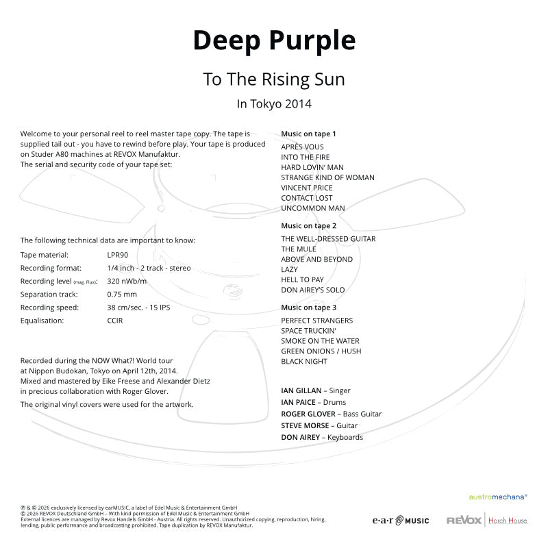 Deep Purple - To The Rising Sun (Double Cassette)