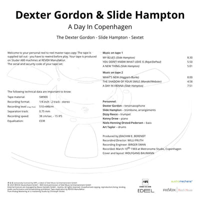 Dexter Gordon A Day In Copenhagen Credits