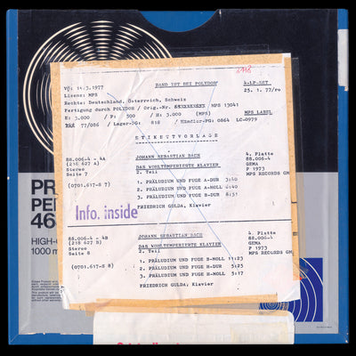 Friedrich Gulda Bach The Well-Tempered Clavier Original Master Tape 9