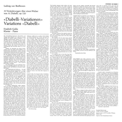Friedrich Gulda Beethoven Diabelli Variations Cover Backside