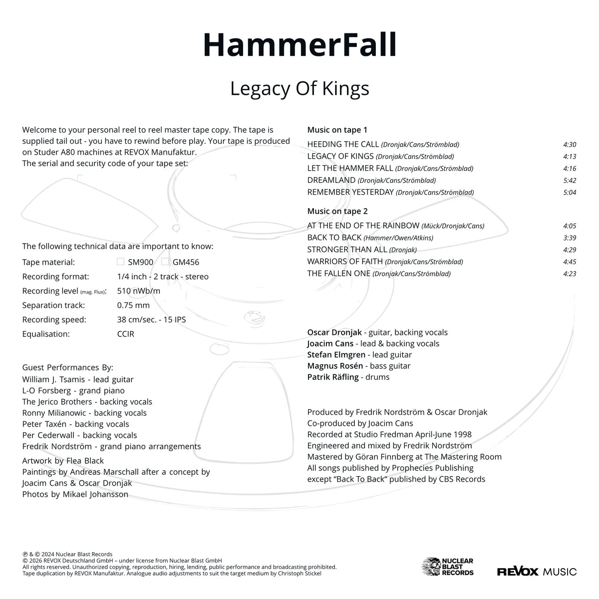 HammerFall - Legacy of Kings (Tonband)