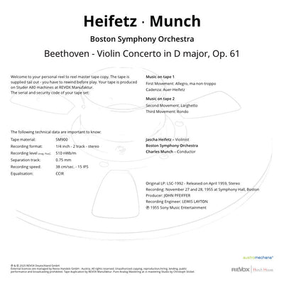 Heifetz Munch Beethoven Violin Concerto Credits