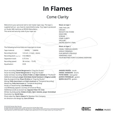 In Flames - Come Clarity (Tonband)