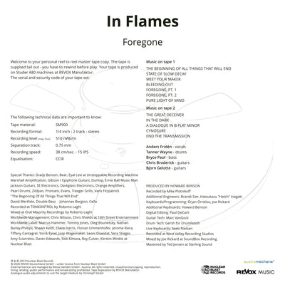 In Flames - Foregone (Tonband)