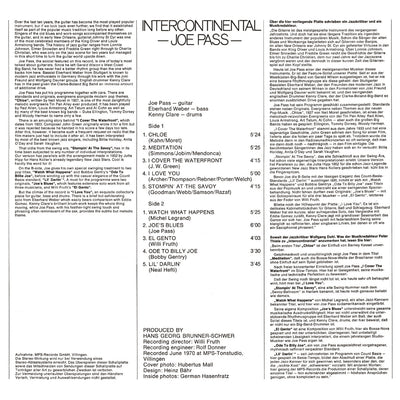 Joe Pass Intercontinental Cover Backside
