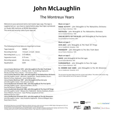 John McLaughlin The Montreux Years Credits