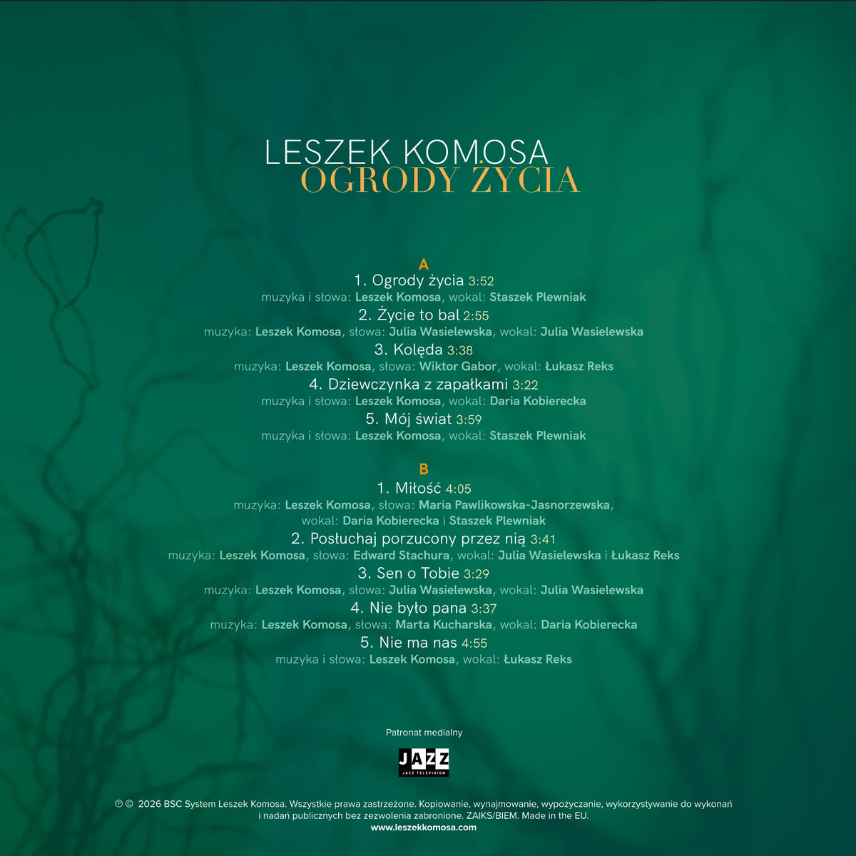 Leszek Komosa - Ogrody Życia (Master Tape)