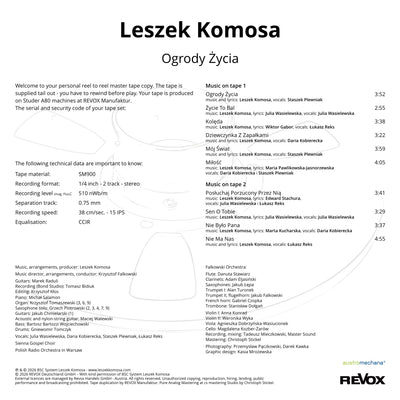 Leszek Komosa - Ogrody Życia (Master Tape)