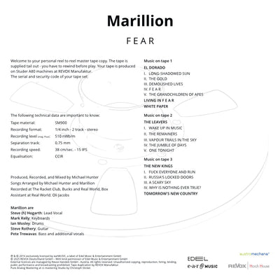 Marillion Fear Credits