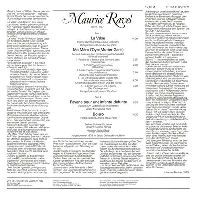 Maurice Ravel Bolero Cover Backside
