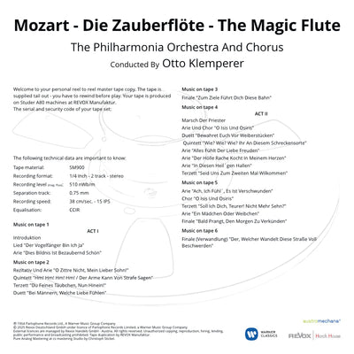 Mozart Die Zauberflöte Credits