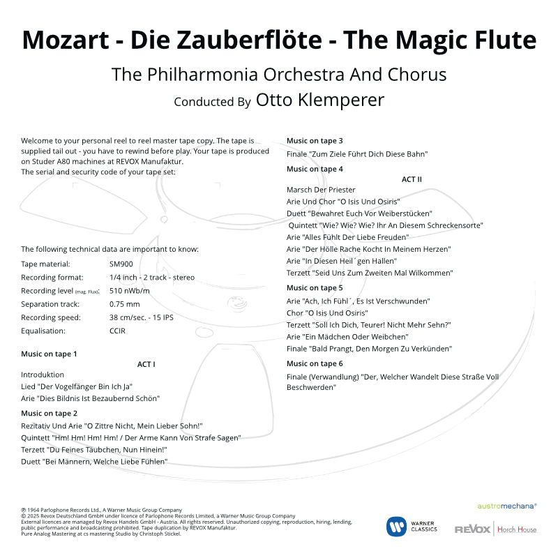 Mozart Die Zauberflöte Credits
