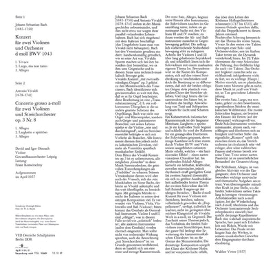 David and Igor Oistrach Bach Vivaldi Cover Backside