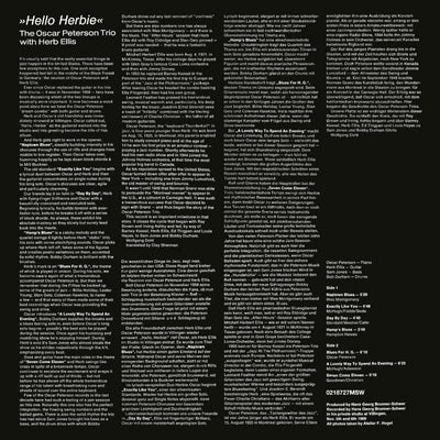 Oscar Peterson Hello Herbie Inlay 2