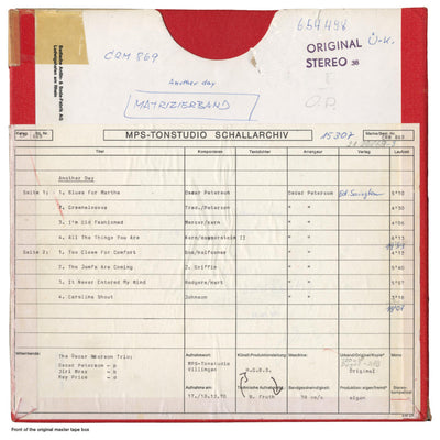 Oscar Peterson Another Day Original Master Tape