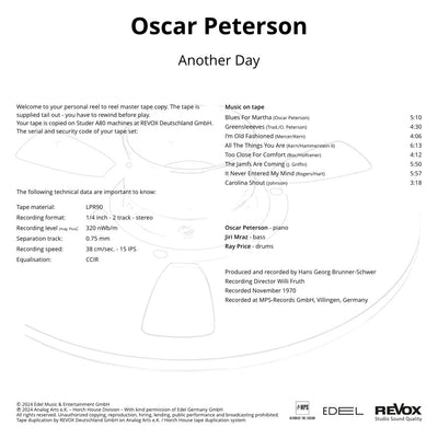 Oscar Peterson Another Day Credits