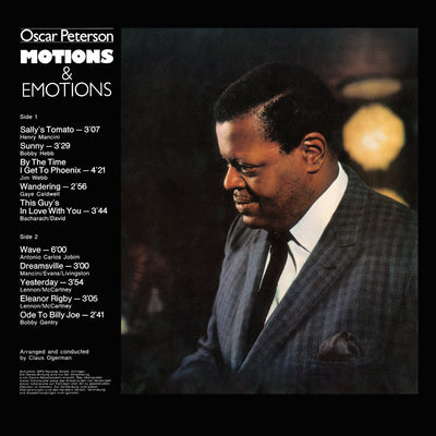 Oscar Peterson Motions and Emotions Cover Backside