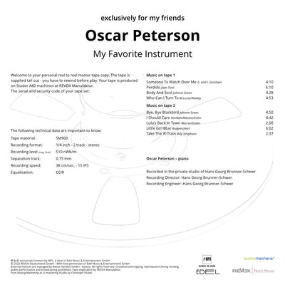 Oscar Peterson My Favorite Instrument Credits