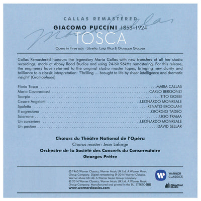 Puccini Maria Callas Tosca Inlay