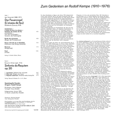 Rudolf Kempę Strawinski Britten Cover Backside
