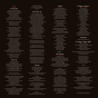 SAGA Worlds Apart Inlay Track List