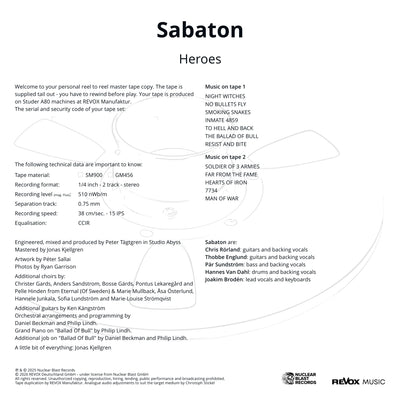 Sabaton - Heroes (Tonband)