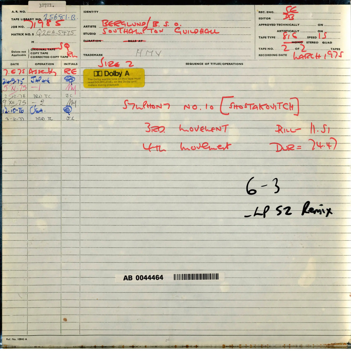 Shostakovich - 10. Sinfonie