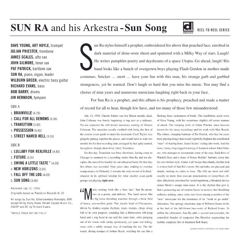 Sun Ra And His Arkestra - Sun Song