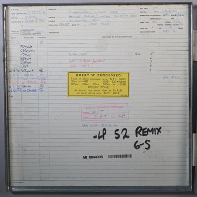 Tchaikovsky Swan Lake Original Master Tape 2