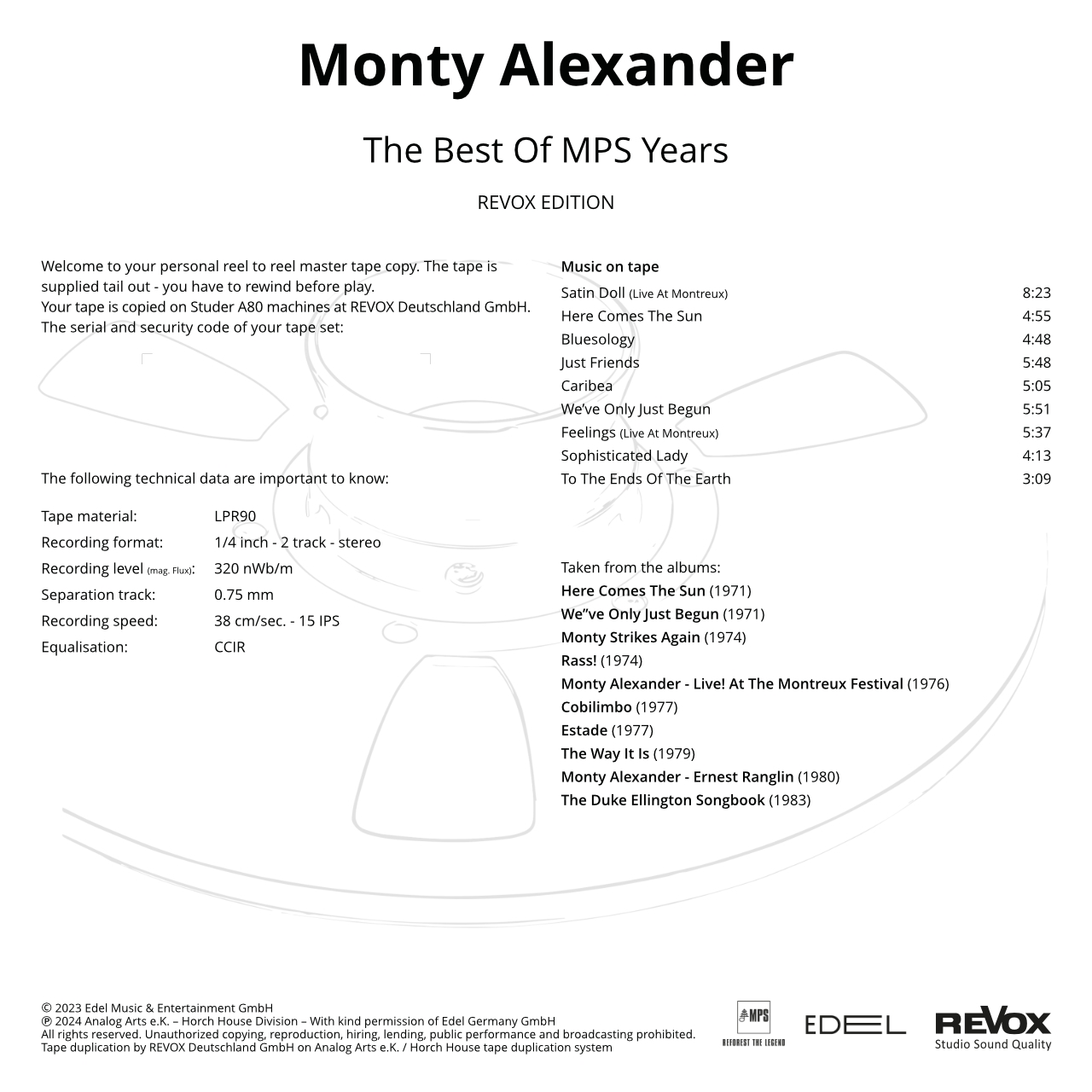 Monty Alexander - The Best of MPS Years | Revox - experience